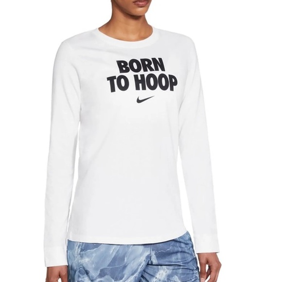 Nike Born to Hoop Graphic Long Sleeve Basketball Shirt Size S - Picture 1 of 8